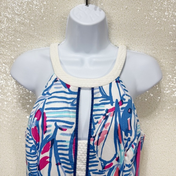 Lilly Pulitzer Pearl Shift Red Right Return – Size 6- Blue Pink Sailboat Print - Picture 11 of 14